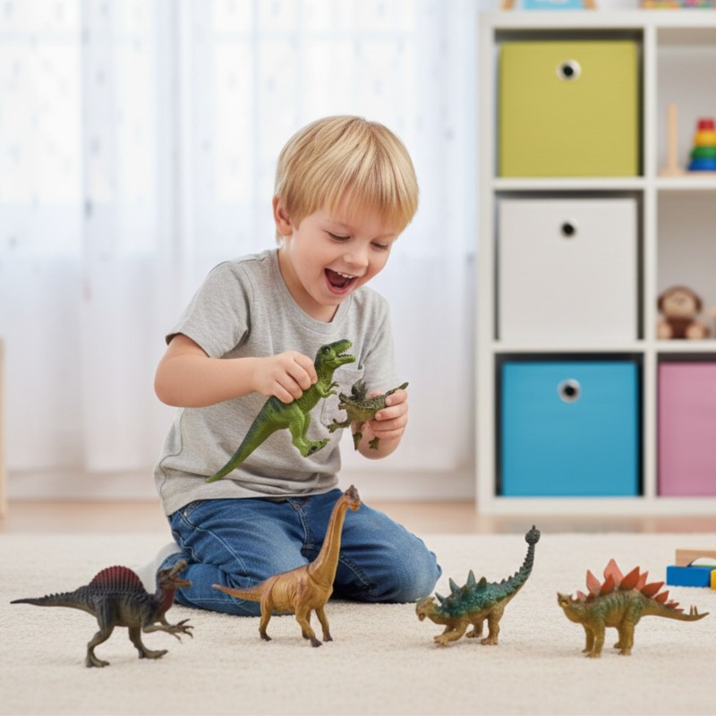 WOOPIE Zestaw Figurek Dinozaurów 6 Sztuk T-Rex