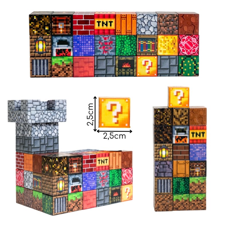 WOOPIE Klocki Magnetyczne Konstrukcyjne Sześciany 3D Zestaw Edukacyjny 63 el.