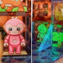 WOOPIE Klocki Magnetyczne Konstrukcyjne Świecące 3D Park Dinozaurów 124el.