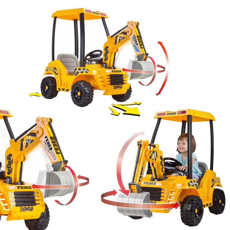 FEBER Elektrický bager Super Digger 12V – Výkonný pomocník s vylepšenou batériou