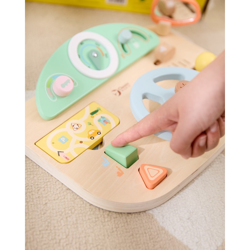 CLASSIC WORLD Drewniana Tablica Manipulacyjna Wielofunkcyjna Kierownica Motoryczna