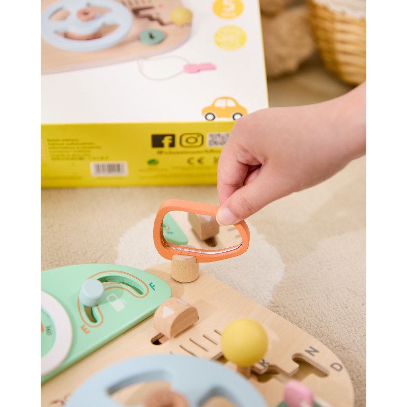 CLASSIC WORLD Drewniana Tablica Manipulacyjna Wielofunkcyjna Kierownica Motoryczna