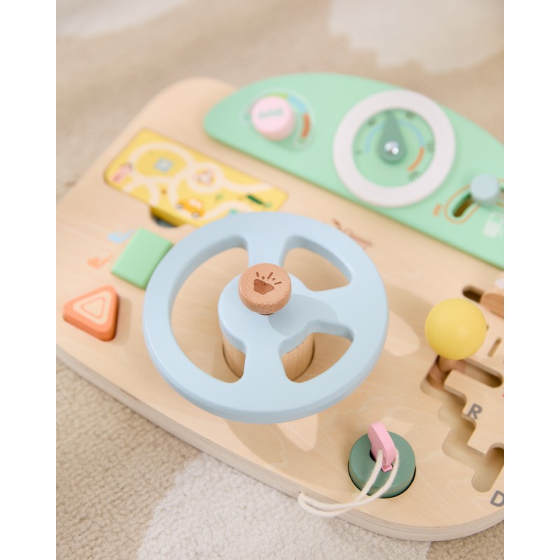 CLASSIC WORLD Drewniana Tablica Manipulacyjna Wielofunkcyjna Kierownica Motoryczna