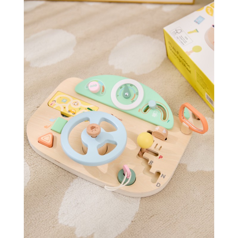 CLASSIC WORLD Drewniana Tablica Manipulacyjna Wielofunkcyjna Kierownica Motoryczna