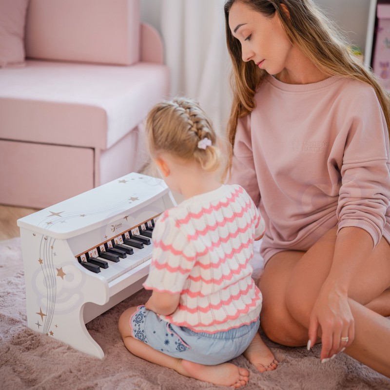 CLASSIC WORLD Drewniane Pianino dla Dzieci + Książeczka do Nauki