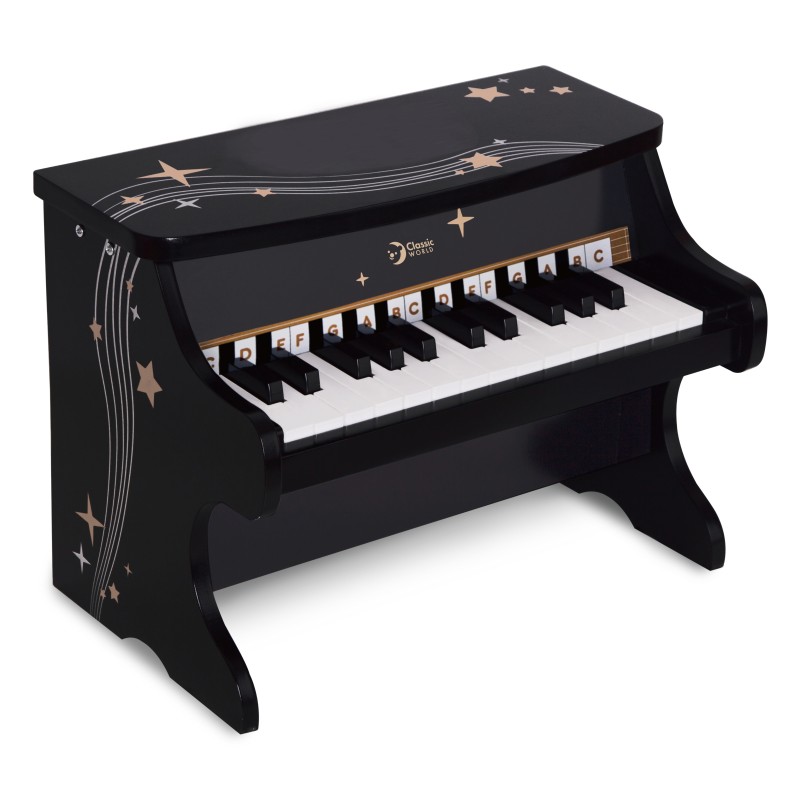 CLASSIC WORLD Pianino Czarne Drewniane Fantasy