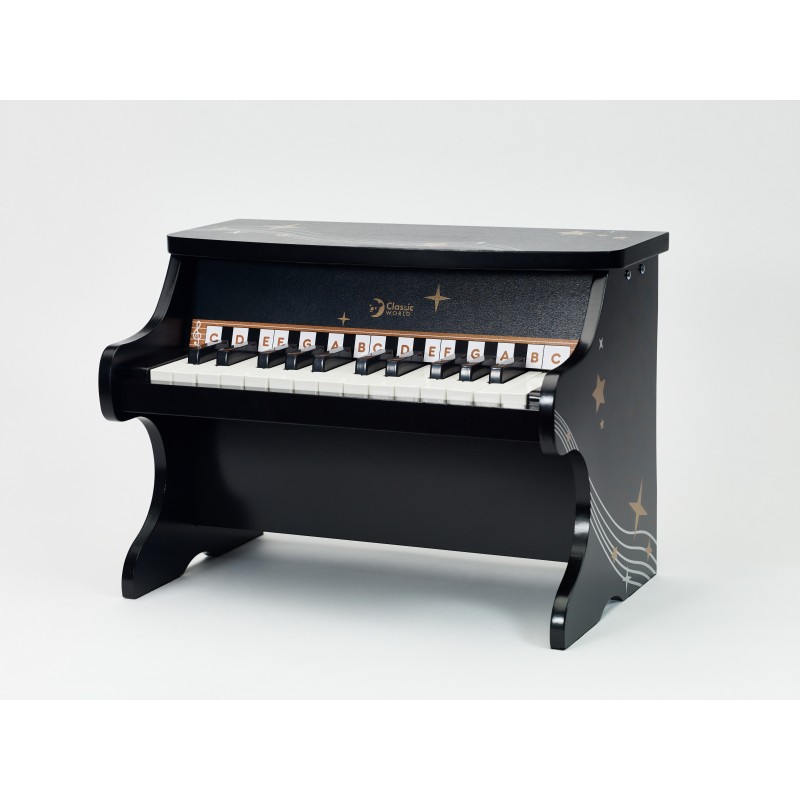 CLASSIC WORLD Pianino Czarne Drewniane Fantasy