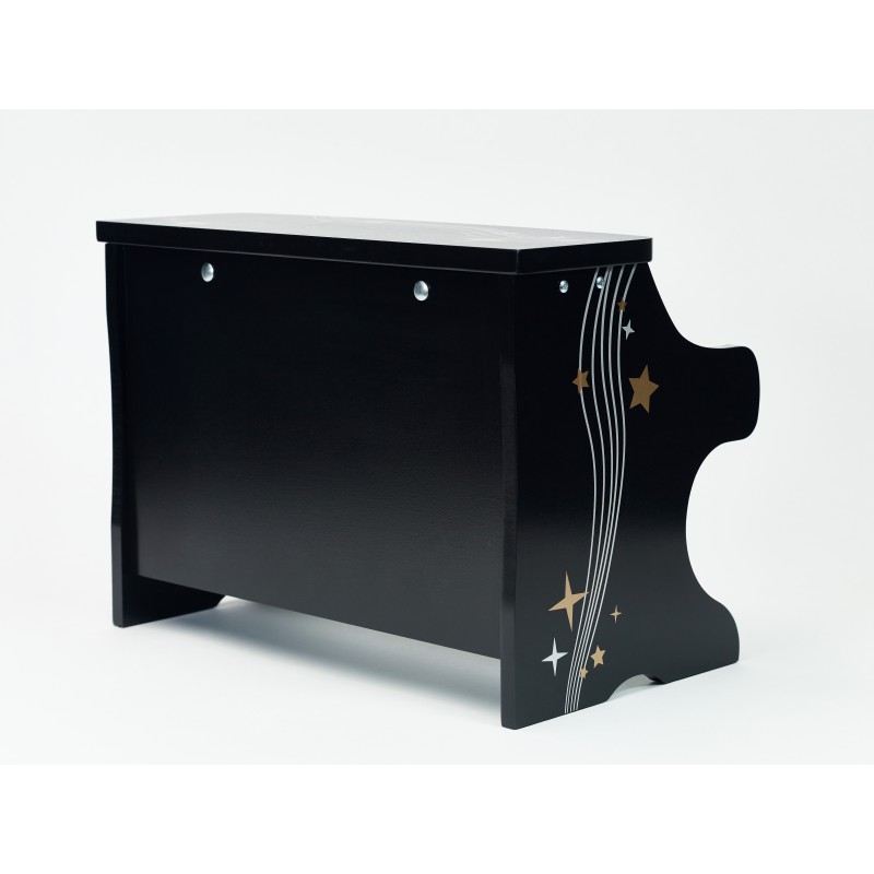 CLASSIC WORLD Pianino Czarne Drewniane Fantasy