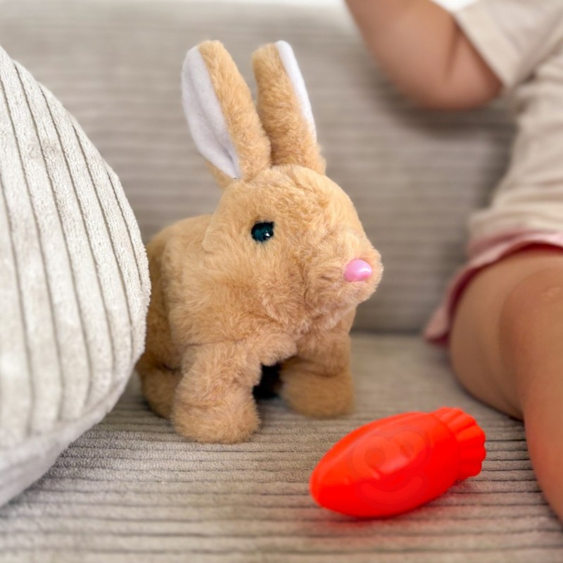 WOOPIE Króliczek Interaktywny Pluszak z Marchewką Beżowy