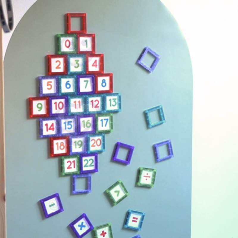 WOOPIE Przestrzenne Klocki Magnetyczne Nauka Liczb 70 Elementów