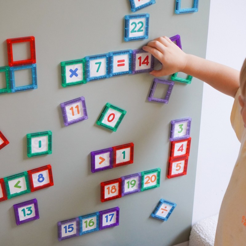 WOOPIE Przestrzenne Klocki Magnetyczne Nauka Liczb 70 Elementów