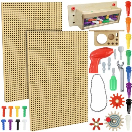 Masterkidz STEM Montážna sada príslušenstva XXL – Ultimate inžiniersky set pre vašu stenu