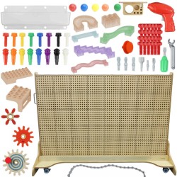 Masterkidz Obojstranná voľne stojaca STEM tabuľa (166 x 125 cm) – Kompletný vzdelávací ekosystém