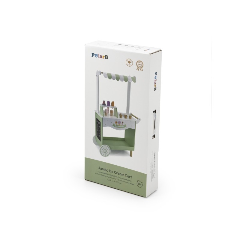 VIGA PolarB Drevený Stánok so Zmrzlinou - Mobilná Zmrzlináreň