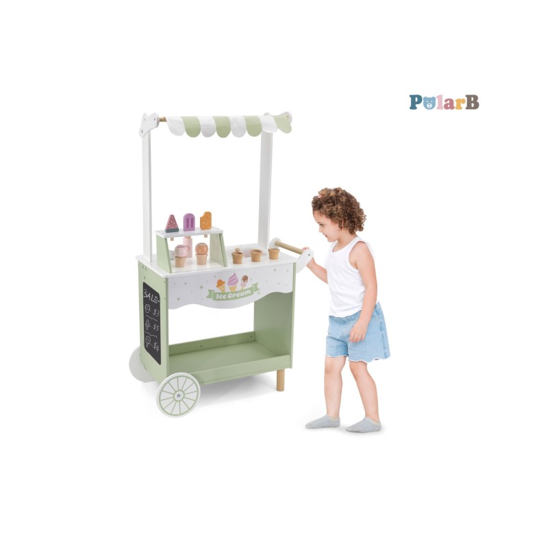 VIGA PolarB Drevený Stánok so Zmrzlinou - Mobilná Zmrzlináreň