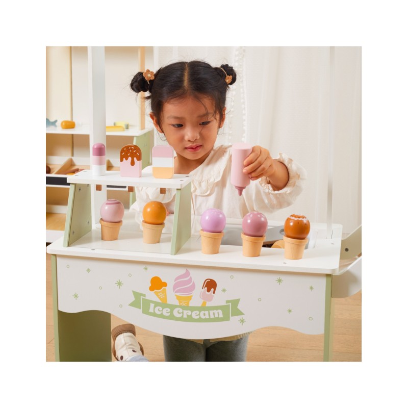 VIGA PolarB Drevený Stánok so Zmrzlinou - Mobilná Zmrzlináreň