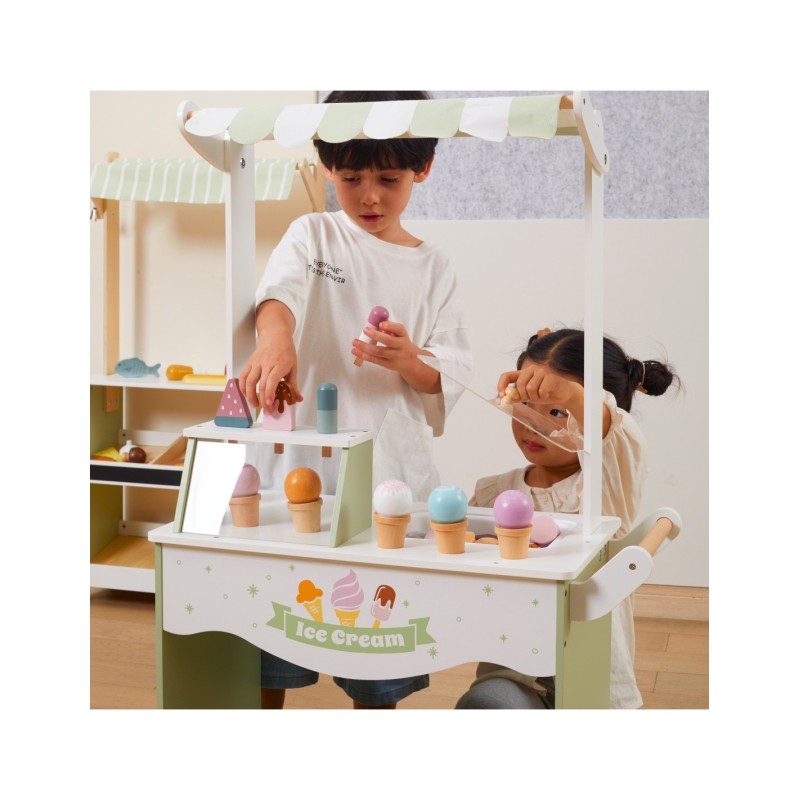 VIGA PolarB Drevený Stánok so Zmrzlinou - Mobilná Zmrzlináreň