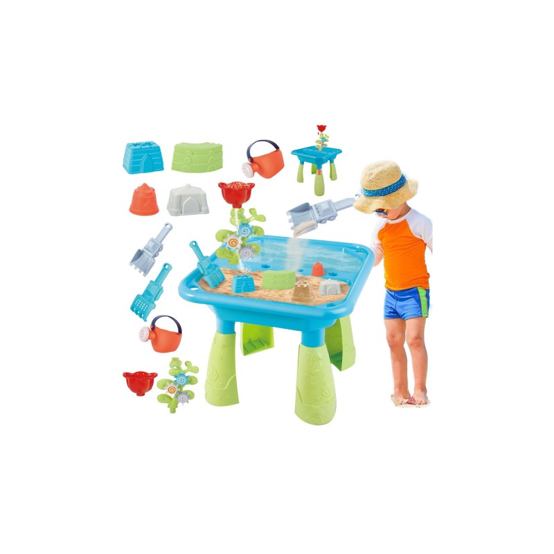 WOOPIE 2v1 Vodný Stolík a Pieskovisko s Príslušenstvom 14 Dielov