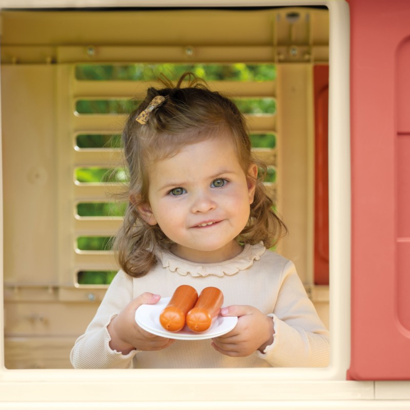 Smoby Domek Nature z kuchnią + 17 akcesoriów