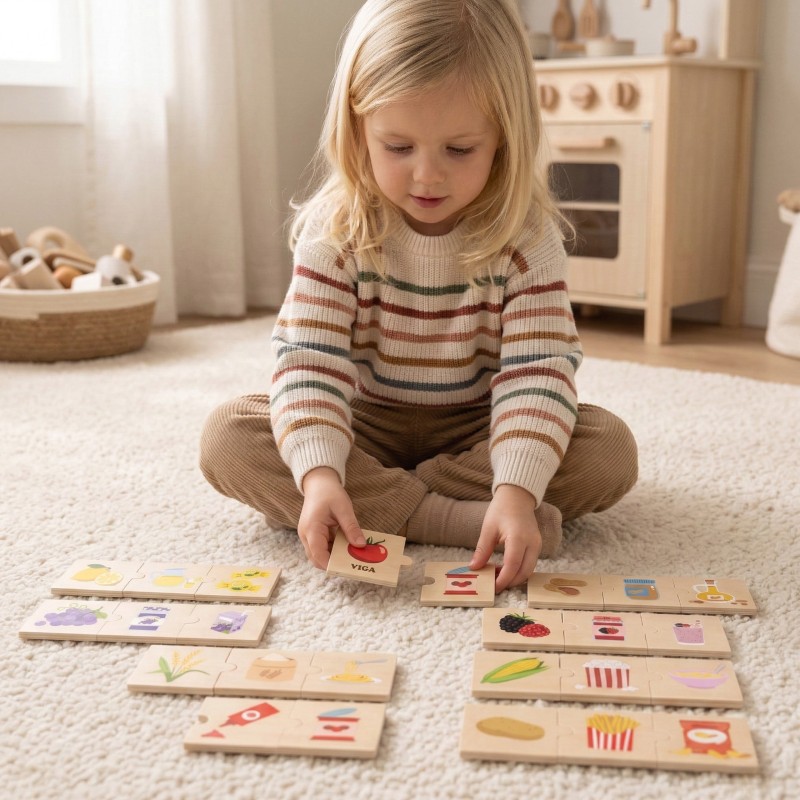 VIGA Zestaw Puzzli Odkrywaj Związki Między Naturą a Jedzeniem