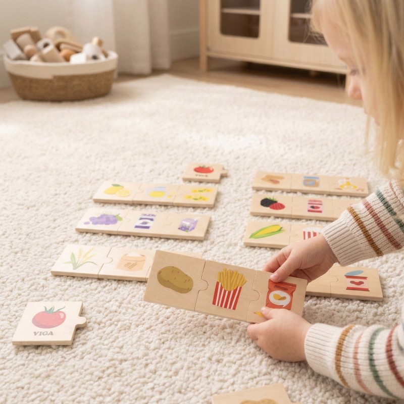 VIGA Zestaw Puzzli Odkrywaj Związki Między Naturą a Jedzeniem