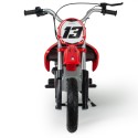 INJUSA Elektrická motorka Cross 24V – Červená terénna s ručnými brzdami