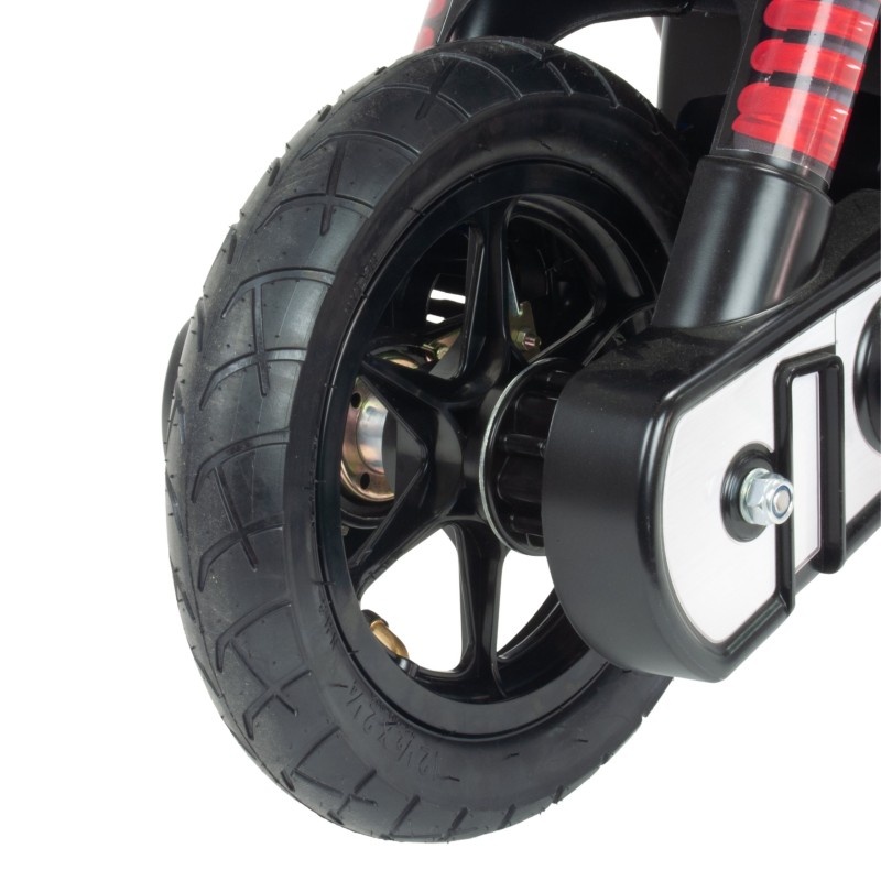 INJUSA Elektrická motorka Cross 24V – Červená terénna s ručnými brzdami