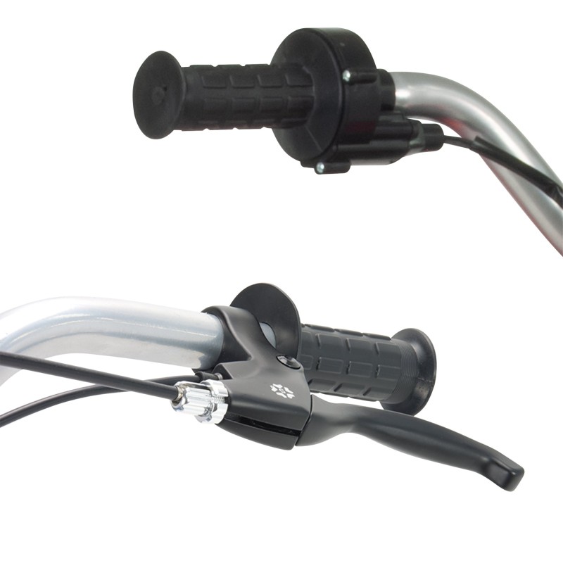 INJUSA Elektrická motorka Cross 24V – Červená terénna s ručnými brzdami