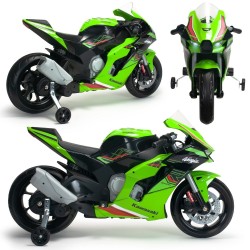 INJUSA Elektrická motorka Kawasaki Ninja ZX-R10 12V – Zelená