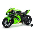 INJUSA Elektrická motorka Kawasaki Ninja ZX-R10 12V – Zelená