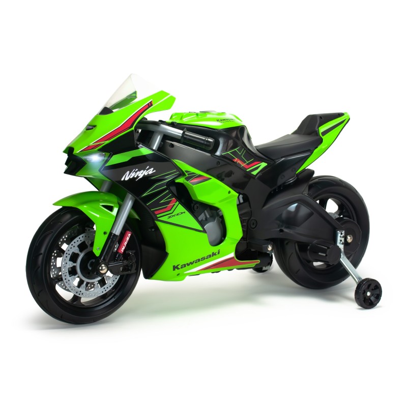 INJUSA Elektrická motorka Kawasaki Ninja ZX-R10 12V – Zelená