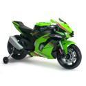 INJUSA Elektrická motorka Kawasaki Ninja ZX-R10 12V – Zelená