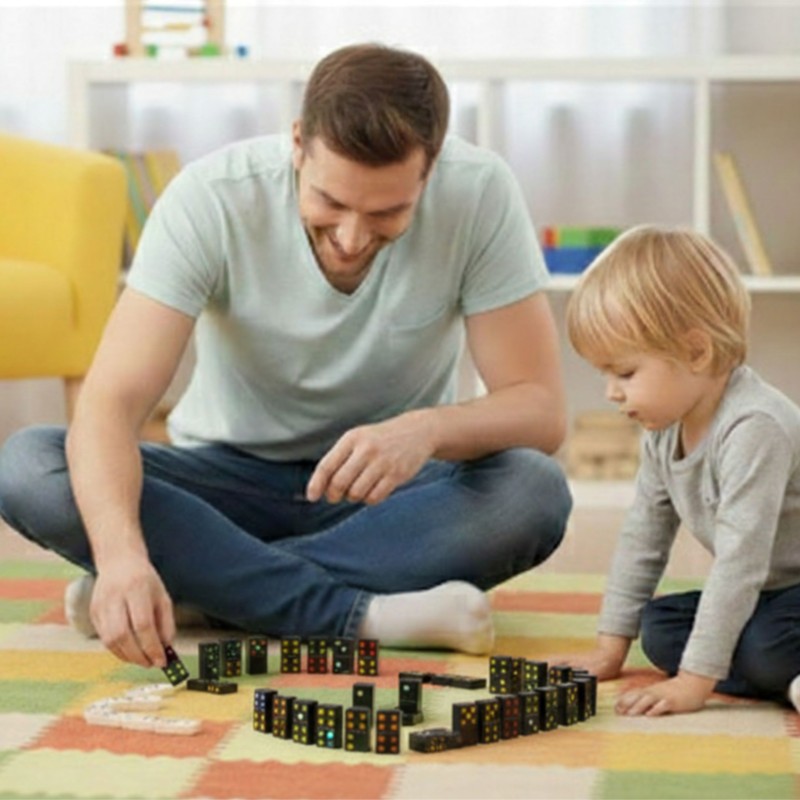 WOOPIE Domino Gra Logiczna Rodzinna 28 Klocków