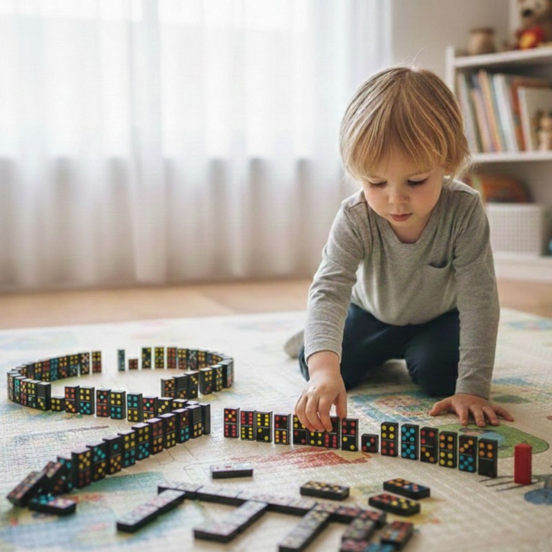 WOOPIE Domino Gra Logiczna Rodzinna 28 Klocków