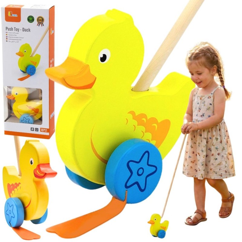 VIGA Drewniany Pchacz Kaczuszka