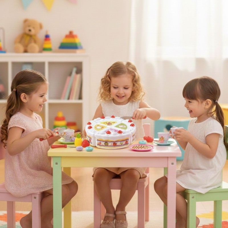 WOOPIE Tort Urodzinowy i Owoce do Krojenia ze Słodkościami