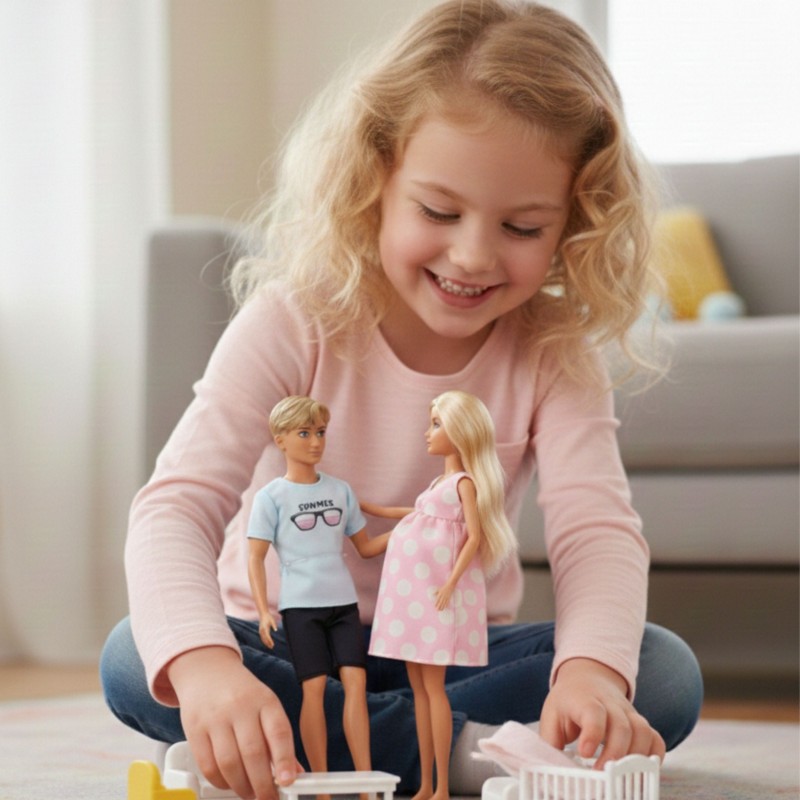 WOOPIE ROYAL Zestaw Lalek Rodzina Lily w Ciąży Tata Niemowlak