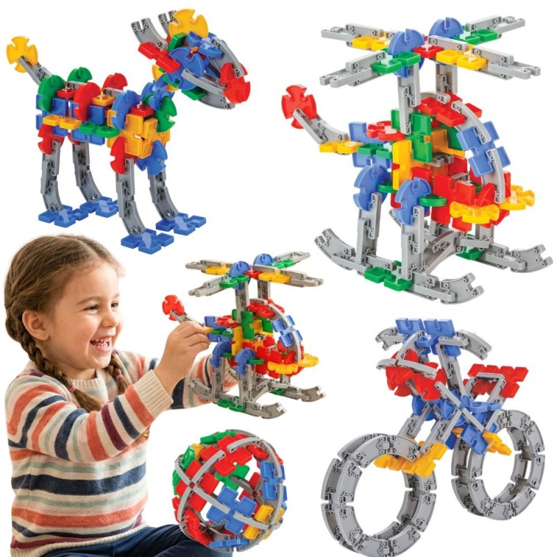 WOOPIE Zestaw Konstrukcyjnych Klocków w Skrzynce 320 szt.