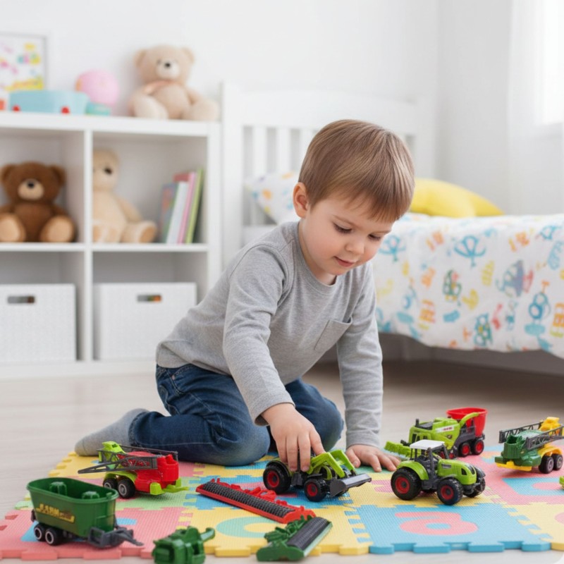 WOOPIE Zestaw Traktorów i Maszyn Rolniczych z Zwierzętami