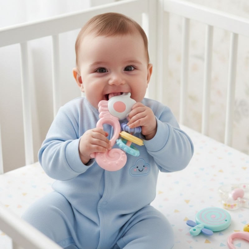 WOOPIE BABY Zestaw Gryzaków Grzechotek Sensorycznych