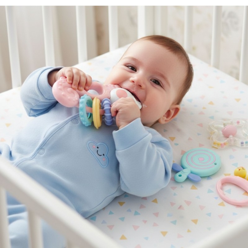 WOOPIE BABY Zestaw Gryzaków Grzechotek Sensorycznych