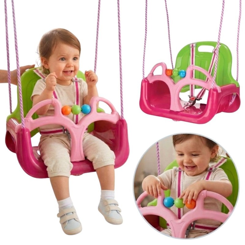 WOOPIE Huśtawka Swing 3w1 Różowa