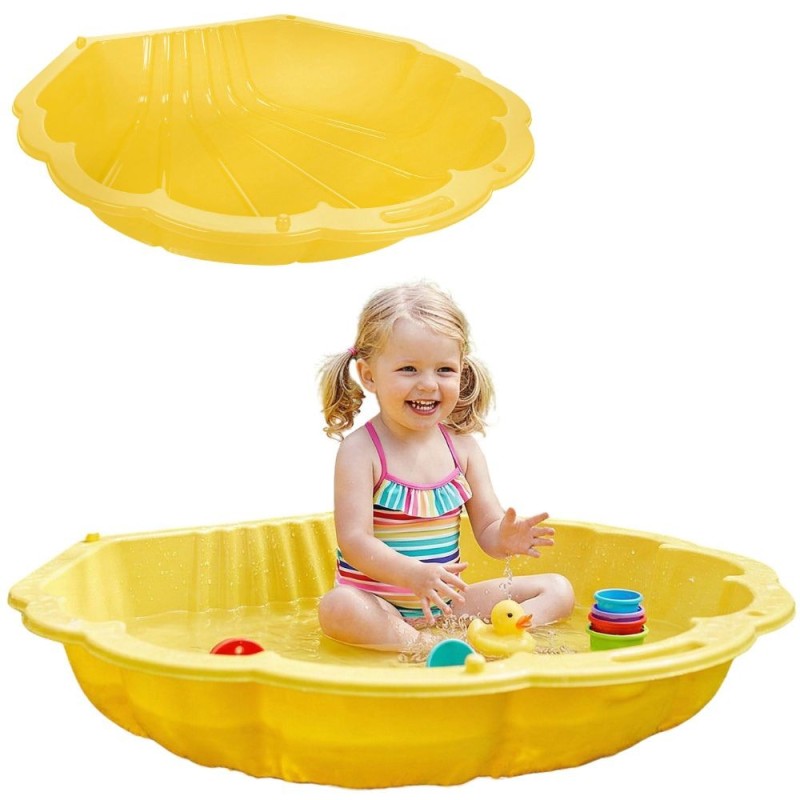 WOOPIE Piaskownica Muszelka Żółta Zamykana 2w1 Basen Suchy 1 szt.