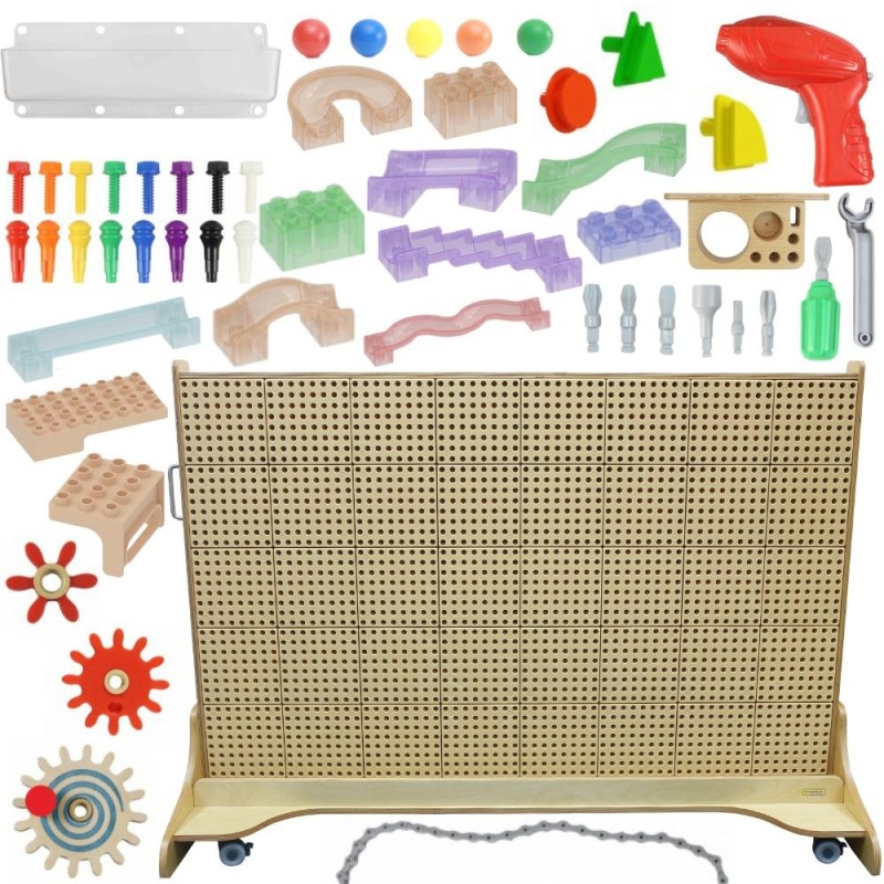 Masterkidz Voľne stojaca STEM tabuľa s XXL príslušenstvom