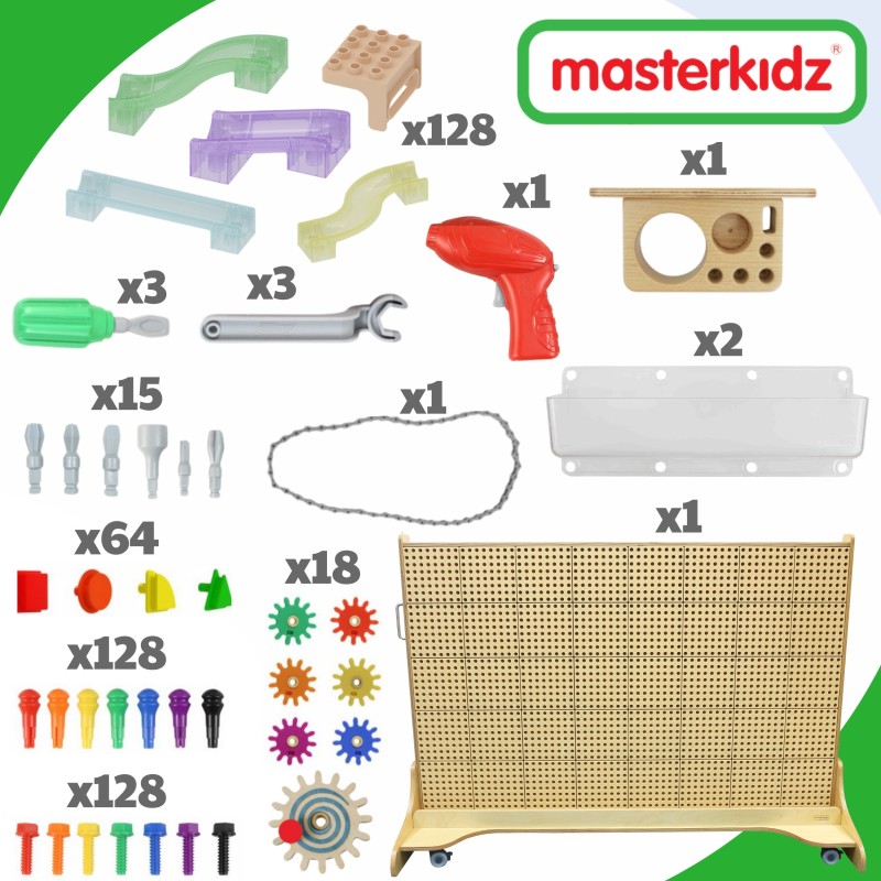 Masterkidz Voľne stojaca STEM tabuľa s XXL príslušenstvom