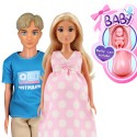 WOOPIE ROYAL Zestaw Lalek Rodzina Lily w Ciąży Tata Niemowlak Wózek Akcesoria