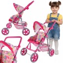 WOOPIE ROYAL Spacerówka Wózek dla Lalek Serca Kolorowe
