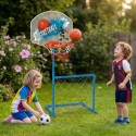 WOOPIE Zestaw 2w1 Koszykówka Bramka do Piłki Nożnej + Piłka