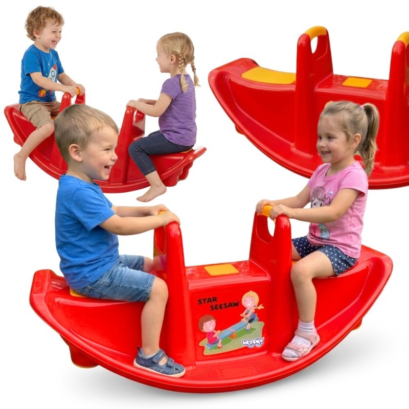 WOOPIE Bujak Wieloosobowy STAR Huśtawka Równoważna Czerwony