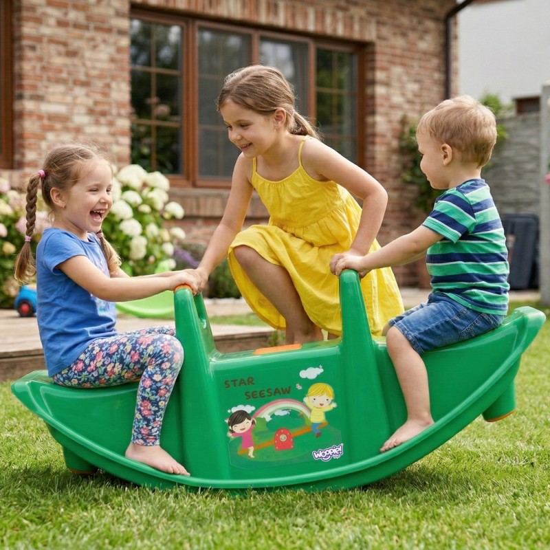 WOOPIE Bujak Wieloosobowy STAR Huśtawka Równoważna Zielona